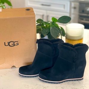 Ugg boots with cute fur detail and a wedge.